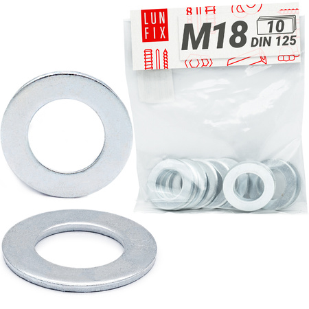 Podkładka okragla ocynk DIN125 M18 10 szt. (1op)