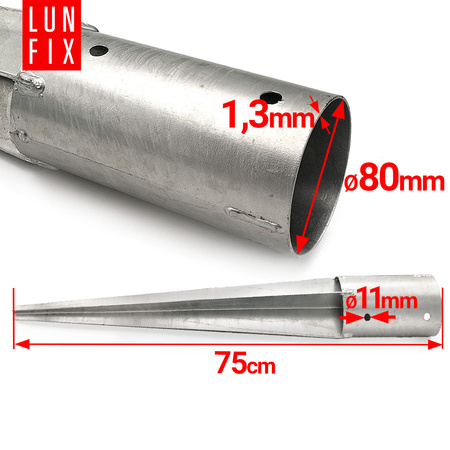 Podstawa słupa wbijana okrągła 80mm (1szt.)