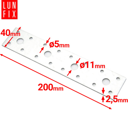 LP4_4309544 Lacznik plaski 200x40x2,5 (1szt)