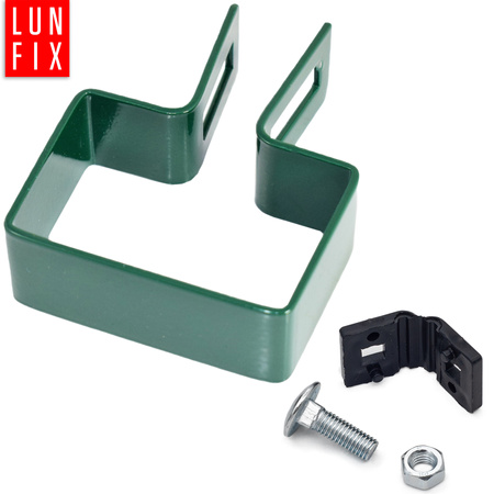 Obejma końcowa początkowa 40x60 mm zielona komplet