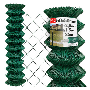 Siatka plec 50*50mm fi 2,5 zielon h=150cm (25mb)