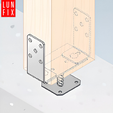 Zestaw podstawa słupa regulowana przykręcana 6-200 mm z wkrętami