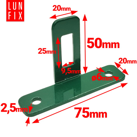 Lacznik typu "T" RAL6005 ZIELONY (1szt.)