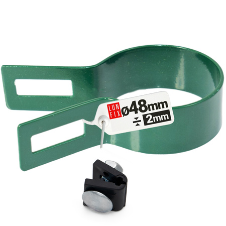 Obejma końcowa początkowa fi48 mm końcowa zielona komplet
