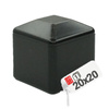 Nasadka na słupek 20x20 mm czarna daszek 10szt.