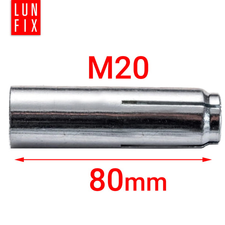 Tuleja stalowa M20 rozporowa (10szt.)