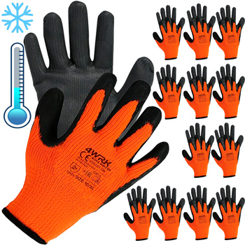Rękawice robocze zimowe baw. latex 9-L 12szt (1op)
