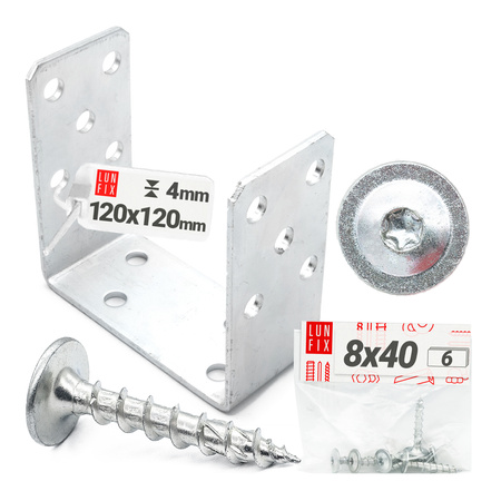 Zestaw podstawa słupa przykręcana typ U 120 + wkręty