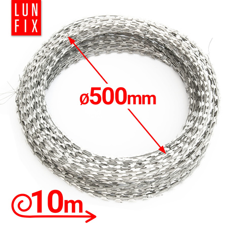 Drut Concertina 500mm/3 zasiek 10mb (1rol)