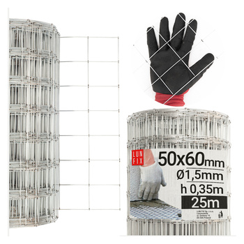 Siatka zbrojeniowa 50x60 ściany muru fi1,5mm 0,35x25m