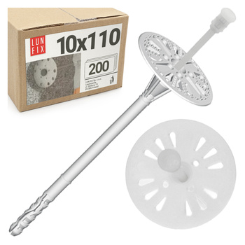 Kołki do styropianu 110 mm z trzpieniem 200szt.