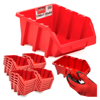 Kuweta warsztatowa czerwona 198x118x84 (20szt.)