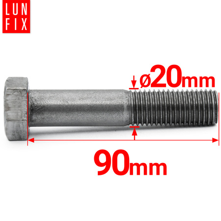 Śruba M20-090 DIN 931 kl 5.8 (1kg)