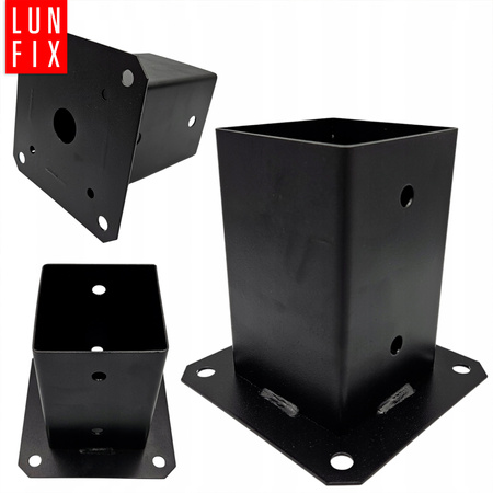 Podstawa slupa przykrecana Czarna 100x100 (1szt.)