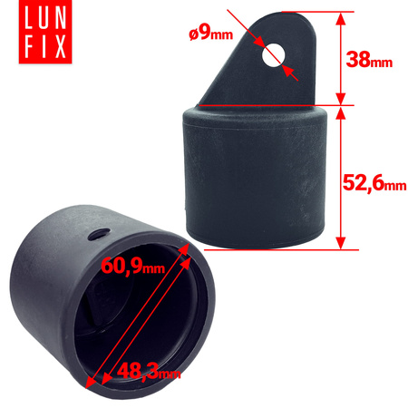 Nasadka slupa podporow. 1 1/2 POD11/2 GRAF (1szt.) + wkręt