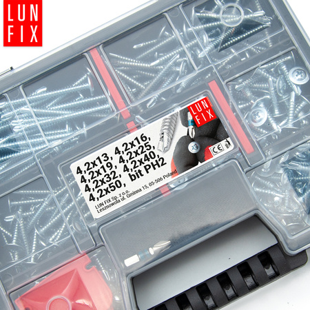 Zestaw Wkretów 012 samiercące +bit PH2 (290szt.)