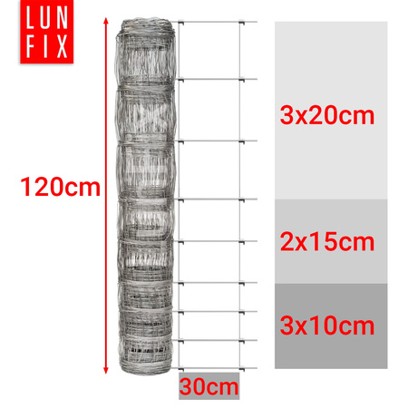 Siatka leśna budowlana 120cm fi 2-1,6mm ocynkowana 50mb + 100 sztuk skobli gratis!