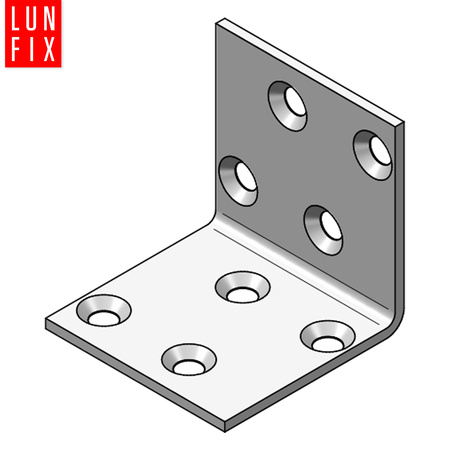 Kątownik montażowy czarny 40x40x40x2 1szt.
