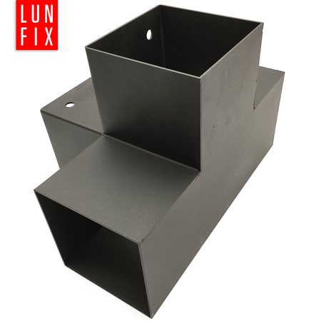 Zestaw łącznik kantówki 12x12cm kształt X z wkrętami 8x40 mm