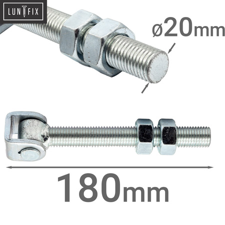 ZRW20 Zawias regul dlugi M20x180mm (1szt.)