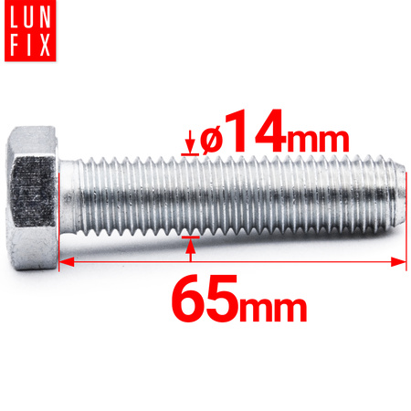 Śruba M14-065 ocynk DIN 933 kl 8.8 (1kg)