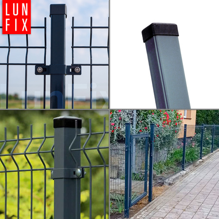 Słupek ogrodzeniowy 60x40 LUNBERG 60x40x2000 1,3mm grubości, grafitowy 200cm 2m