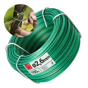 Drut PCV d/2,6 mm 100m zielony ogrodniczy (1rol.)