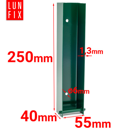 Mocowanie do podmurówki 55x250 ZIELONY (1szt.)