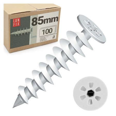 Kołek wkręcany do styropianu 90mm ślimak 100szt.