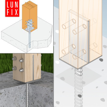 Podstawa słupa wpuszczana beton T 60mm (1szt.)