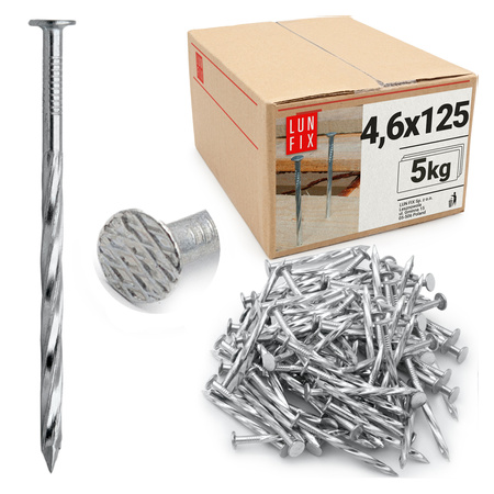Gwoździe skręcane ocynk 4,6*125 (5kg)