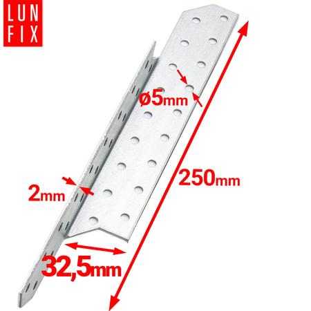 Lacznik krokwiowy 32,5x250 lewy (50 szt.)