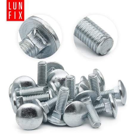 Śruby zamkowe M8x25mm ocynkowane łeb grzybkowy 1kg