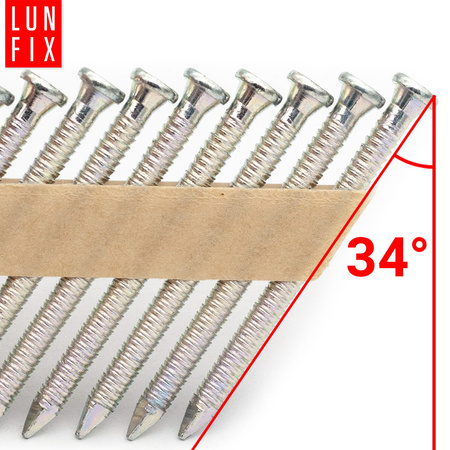 Gwoździe do gwoździarki 50mm 4x50 2 cale ANCHOR na papierze ocynkowane 1100szt.