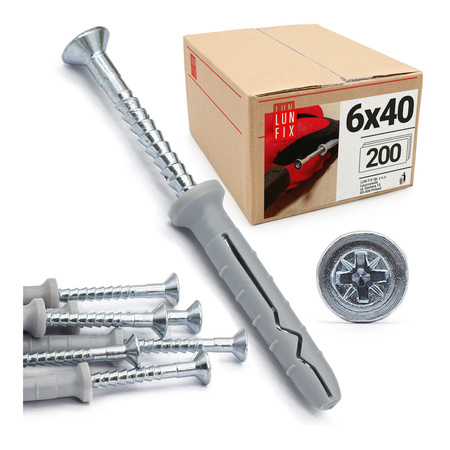 Kołki STOŻ szybkiego montażu 06x040 (200szt) (1op)