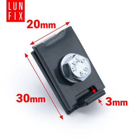 Złączka typu "L" grafit 6X20 mm, NSO6 (1szt.)