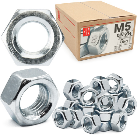Nakrętka DIN 934 M05 kl 8 ocynk (5kg)