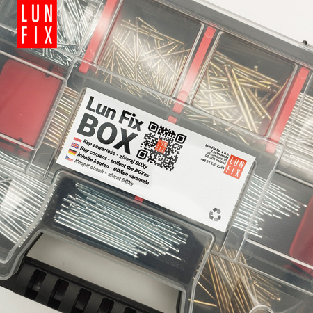 Zestaw gwoździ 500szt. stolarskie 1,2x25-1,8x50 złote + srebrne