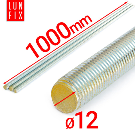 Pręt gwint. 8.8 ocynk zestaw M12x1000 (10szt.)