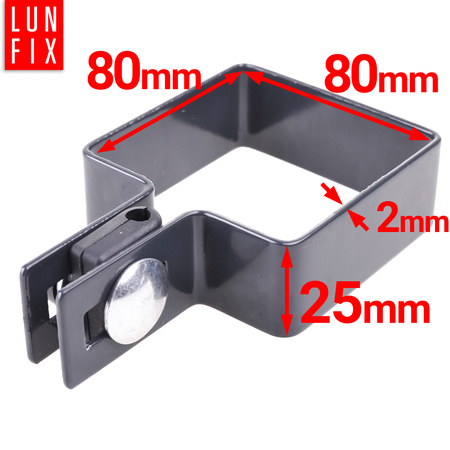 Obejma 80x80 koncowa grafit komplet (1kpl.)