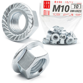 Nakrętka kołnierzowa DIN6923 M10 ocynk (10 szt)