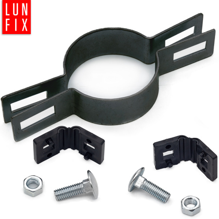 Obejma pośrednia fi48 mm grafitowa komplet