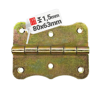 Zawias budowlany 80x63x1,5mm ozdobny ocynkowany ZO80 1szt.