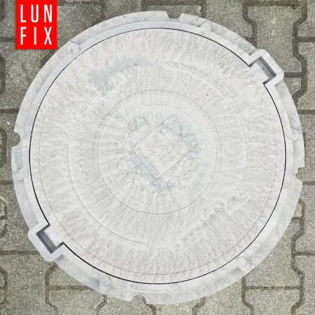 Właz do studni, klapa, pokrywa, studzienka, do szamba, DN 600 mm, 60 cm, Szary A15 1,5t