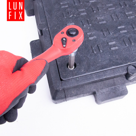 Właz do studni, klapa, pokrywa, studzienka, do szamba, 60x60 cm, Czarny 1,5t