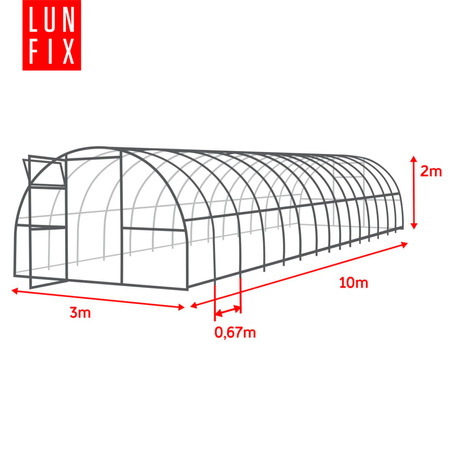 Konstr. stal. LUN FIX 4.0 3x10m 20x20mm