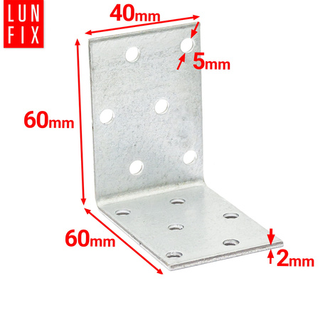 KM7 katownik montazowy 60x60x40x2,0 (1szt.)