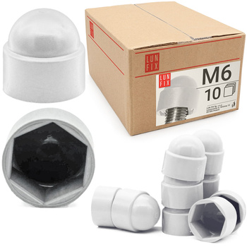 Maskownica nakrętki biała M06/bł (op-10 szt)