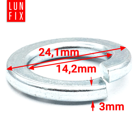 Podkładka DIN 127 M14 Sprężysta ocynk (1kg)