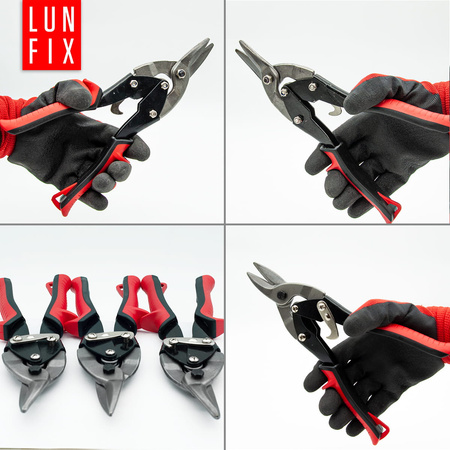 Nożyce do cięcia blachy i metalu 250mm LEWE PRAWE PROSTE 3szt